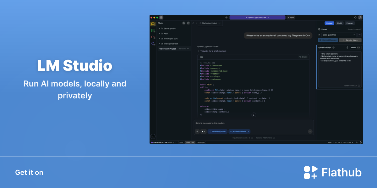 Install LM Studio on Linux | Flathub