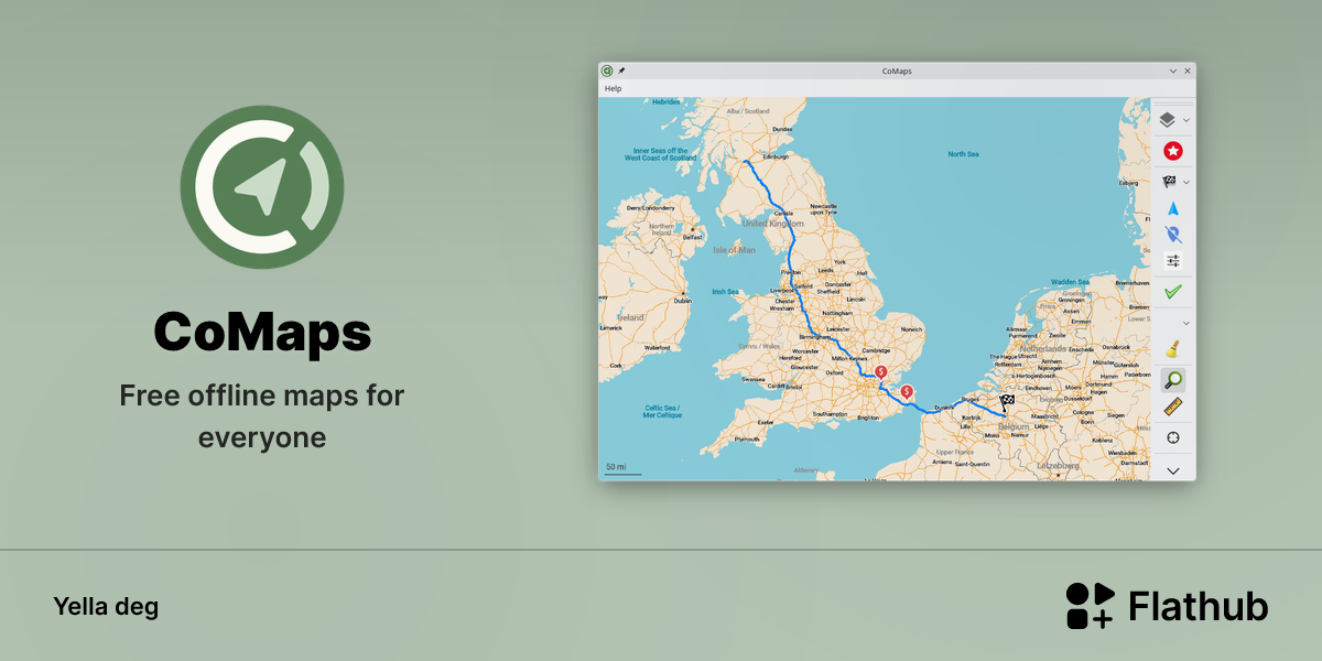 Asebded n CoMaps ɣef Linux | Flathub