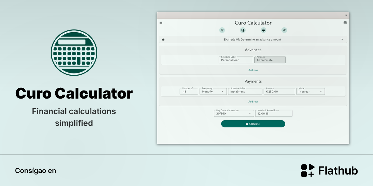 Instalar Curo Calculator en Linux | Flathub