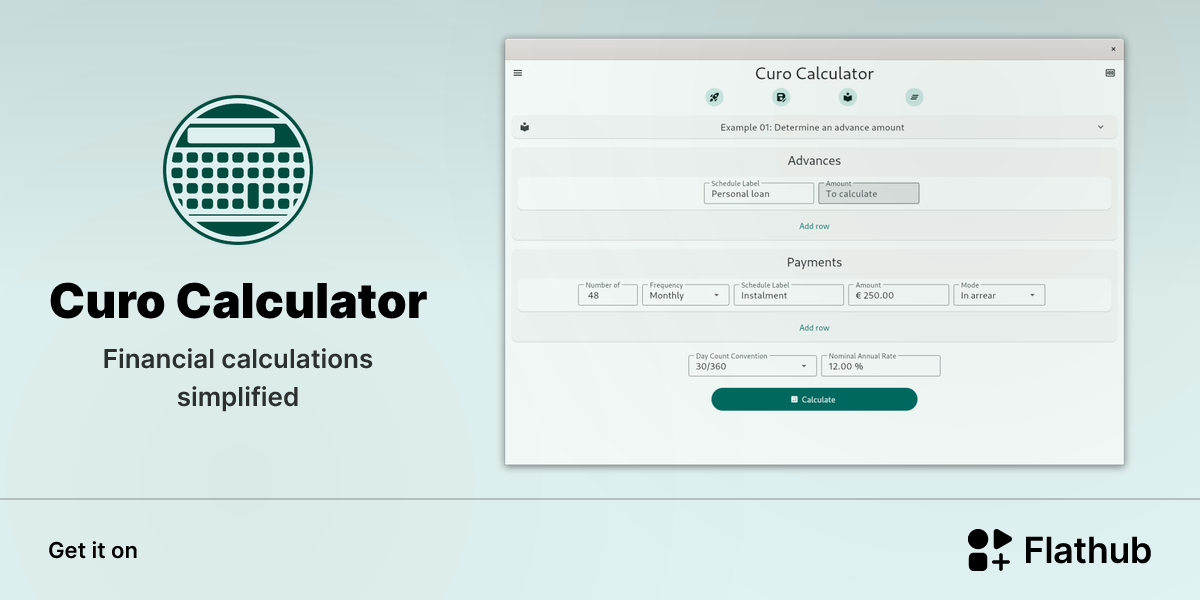 Install Curo Calculator on Linux | Flathub