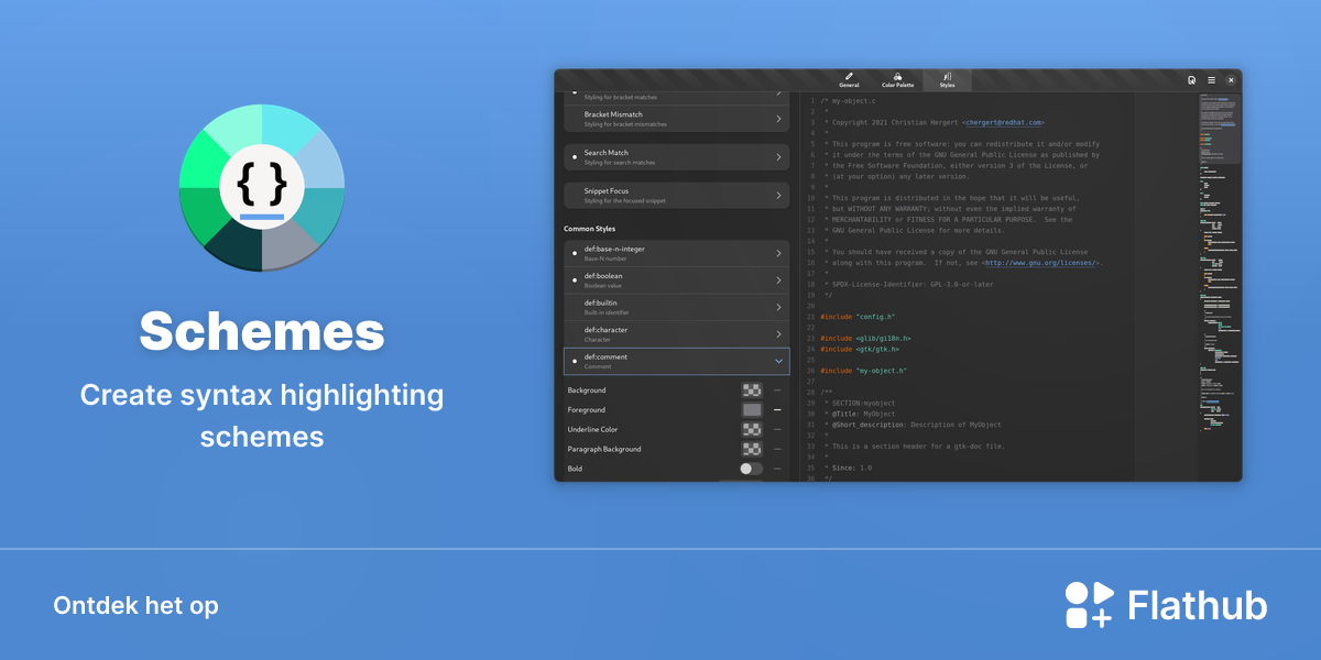 Installeer Schemes op Linux | Flathub