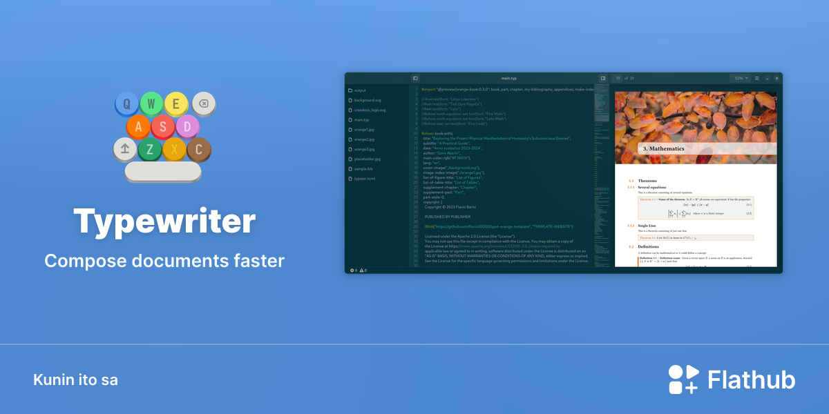 I-install ang Typewriter sa Linux | Flathub