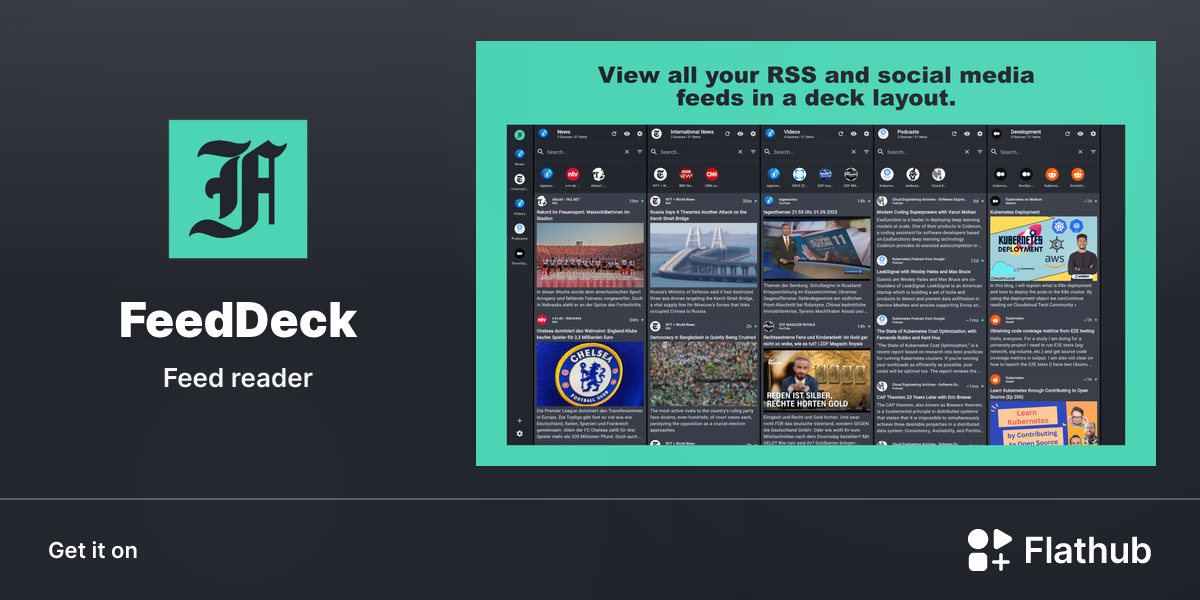 Install FeedDeck on Linux | Flathub