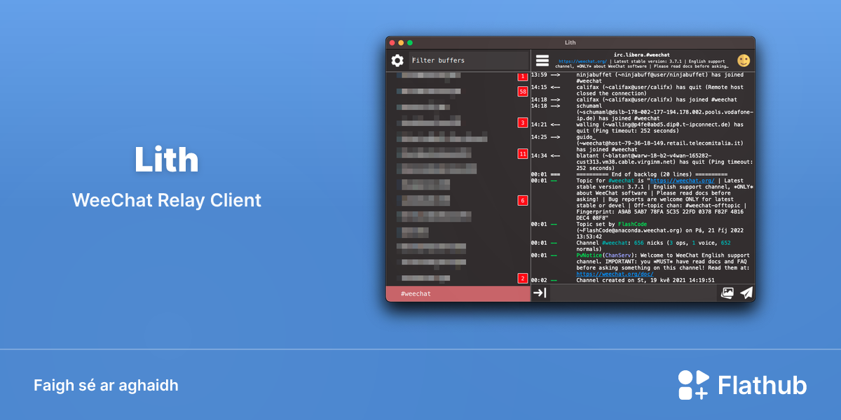 Suiteáil Lith ar Linux | Flathub