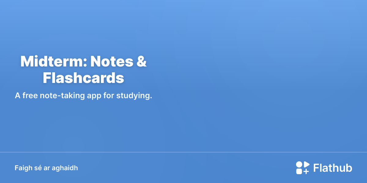 Suiteáil Midterm: Notes & Flashcards ar Linux | Flathub
