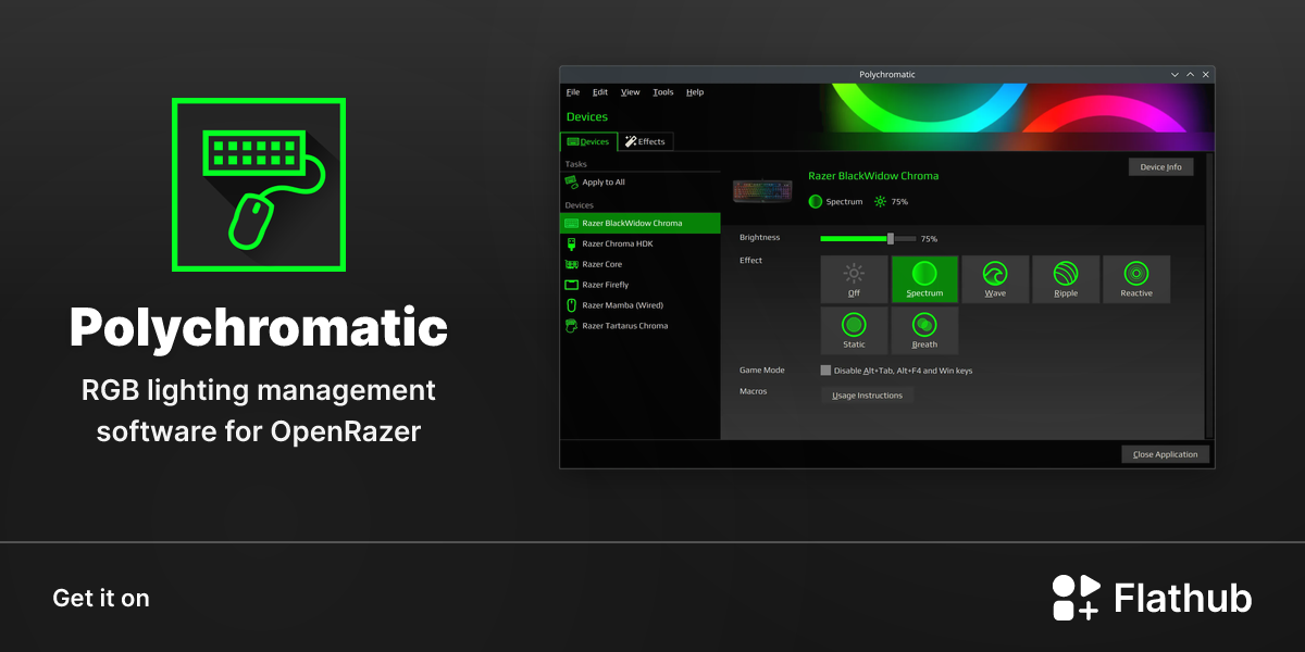 Install Polychromatic on Linux | Flathub