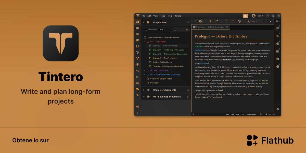 Installar Tintero sur Linux | Flathub