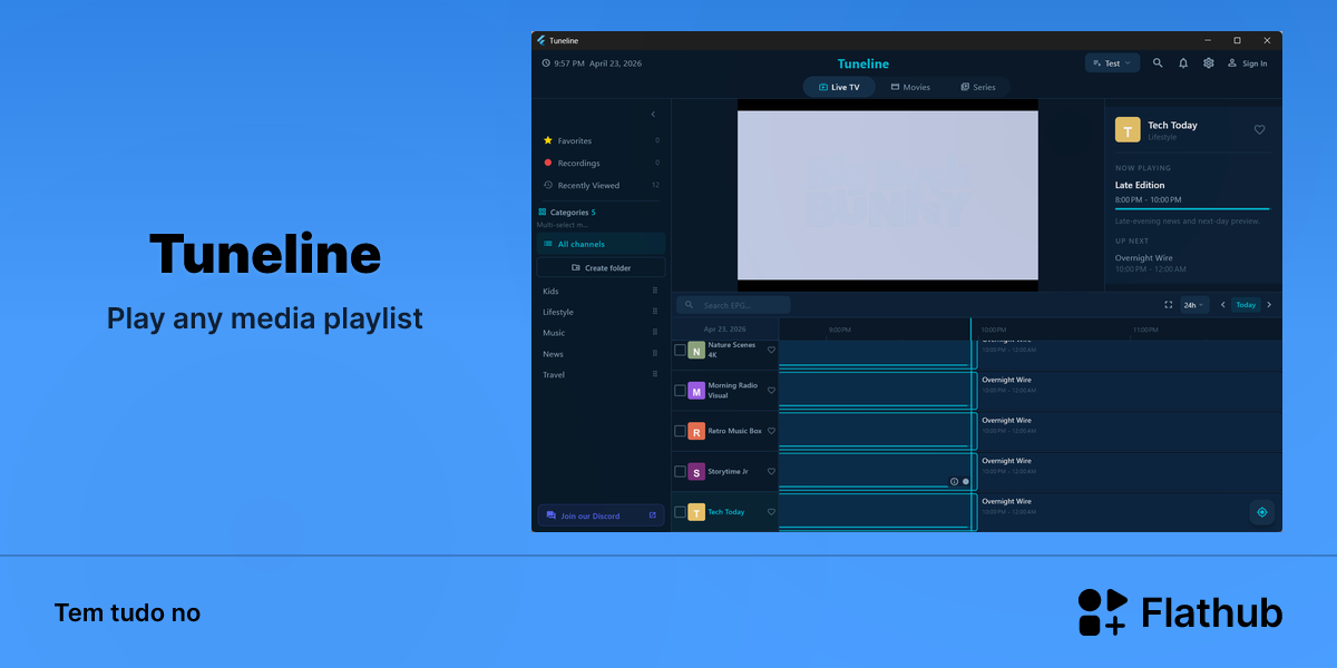 Instalar Tuneline no Linux | Flathub