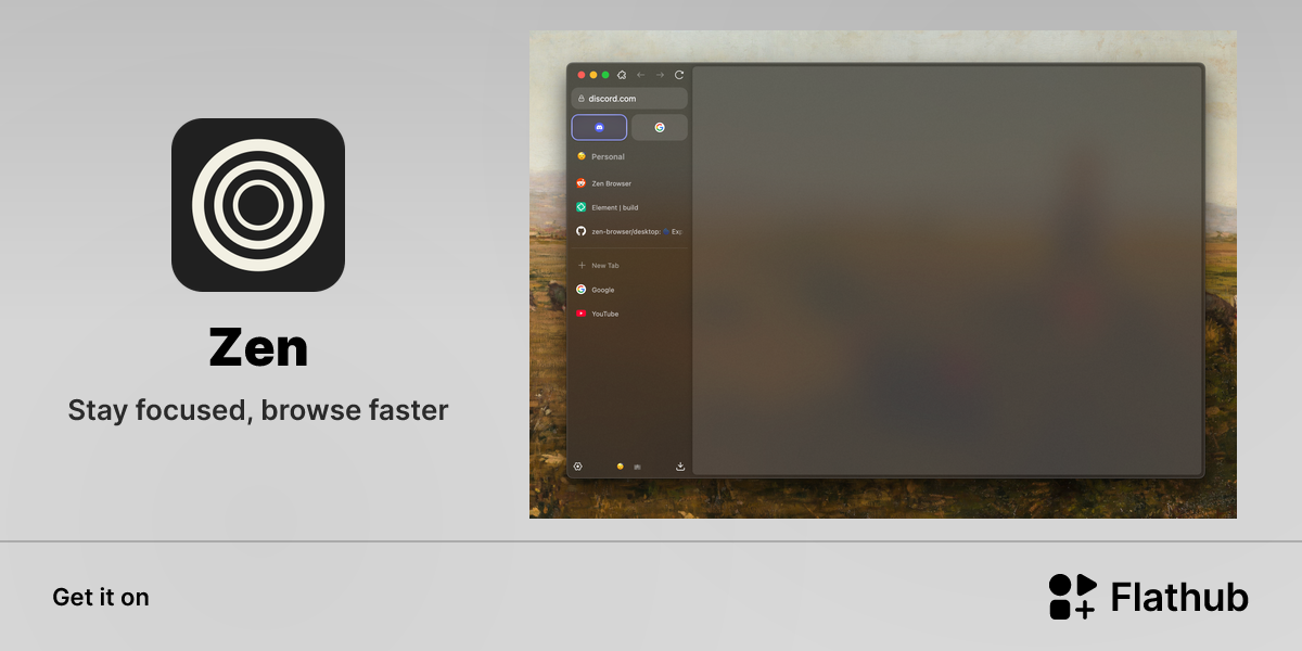 Install Zen on Linux | Flathub