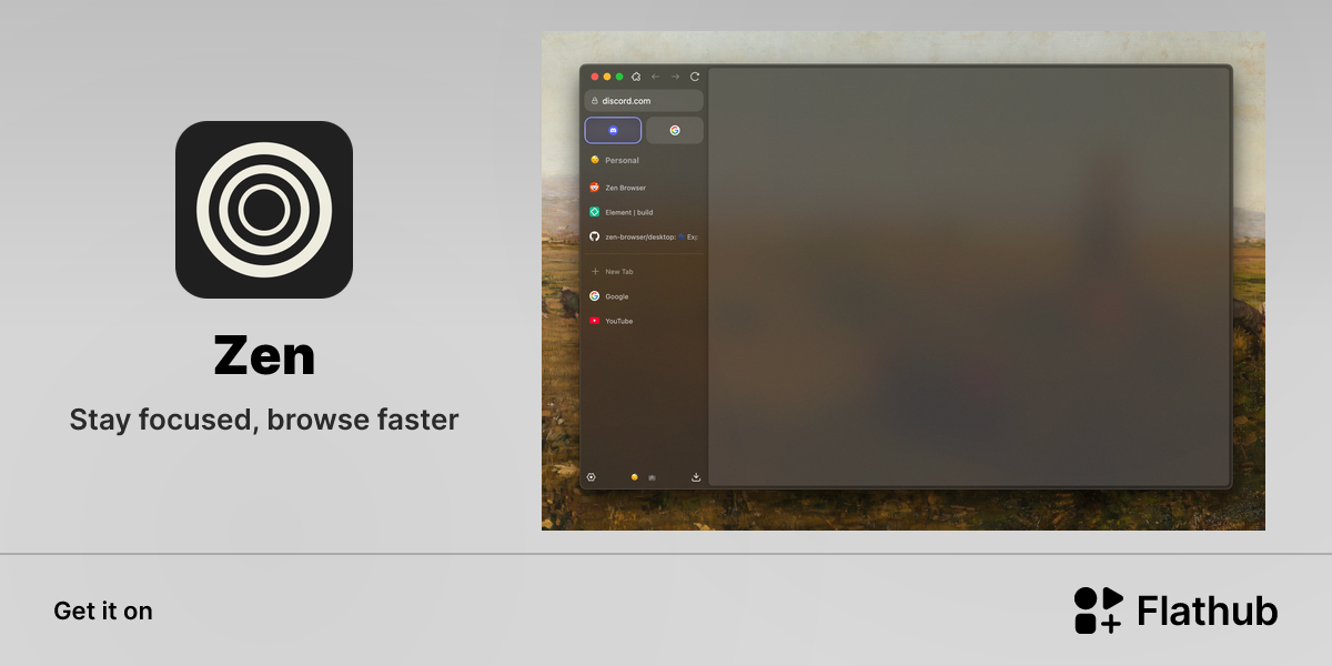 Install Zen on Linux | Flathub