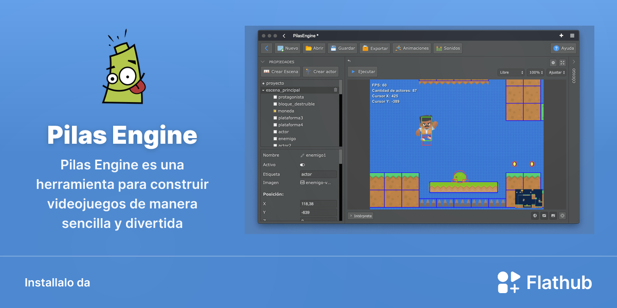 Installa Pilas Engine su Linux | Flathub