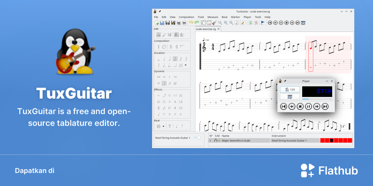 TuxGuitar – Éditeur Et Lecteur De Tablatures Multipiste Sur CD – PC Windows – Neuf