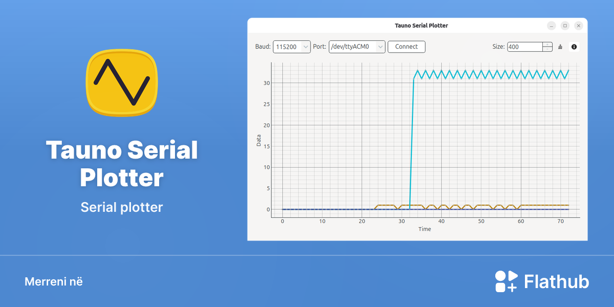 Instalojeni Tauno Serial Plotter në Linux | Flathub