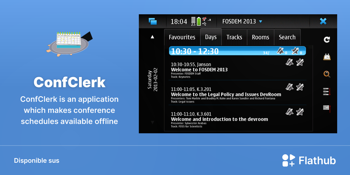 Installar ConfClerk sus Linux | Flathub