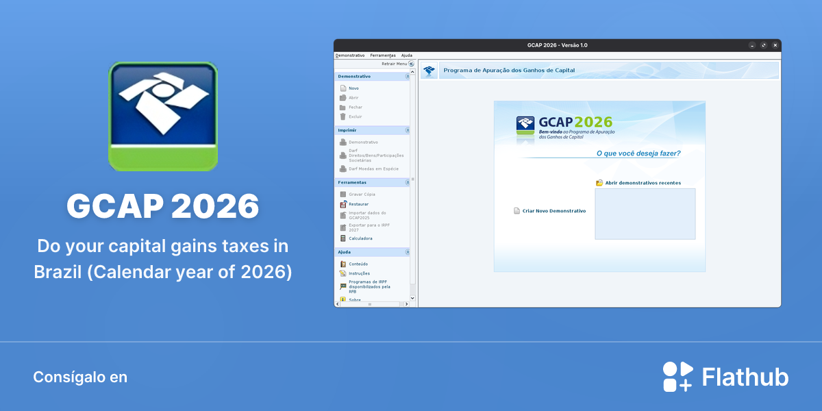 Instalar GCAP 2026 en Linux | Flathub
