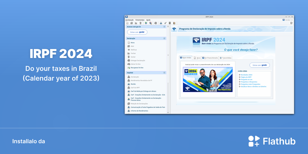 Installa IRPF 2024 su Linux | Flathub