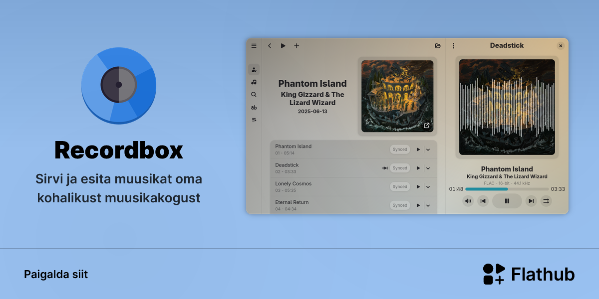 Paigalda Recordbox Linuxis | Flathub