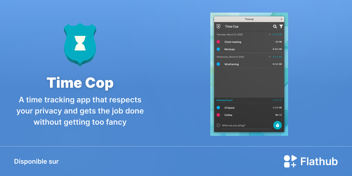 Installer Time Cop sur Linux | Flathub