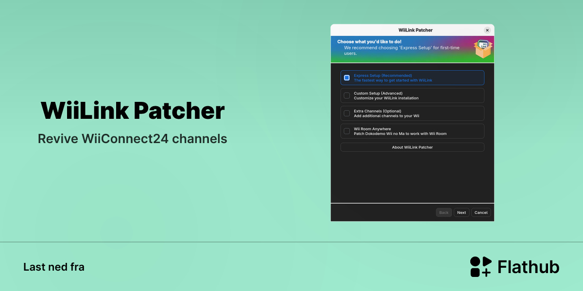 Installer WiiLink Patcher på Linux | Flathub