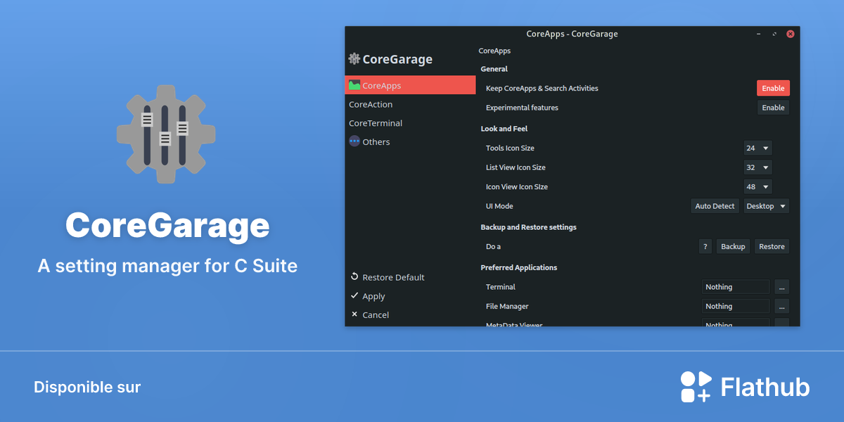 Installer CoreGarage sur Linux | Flathub