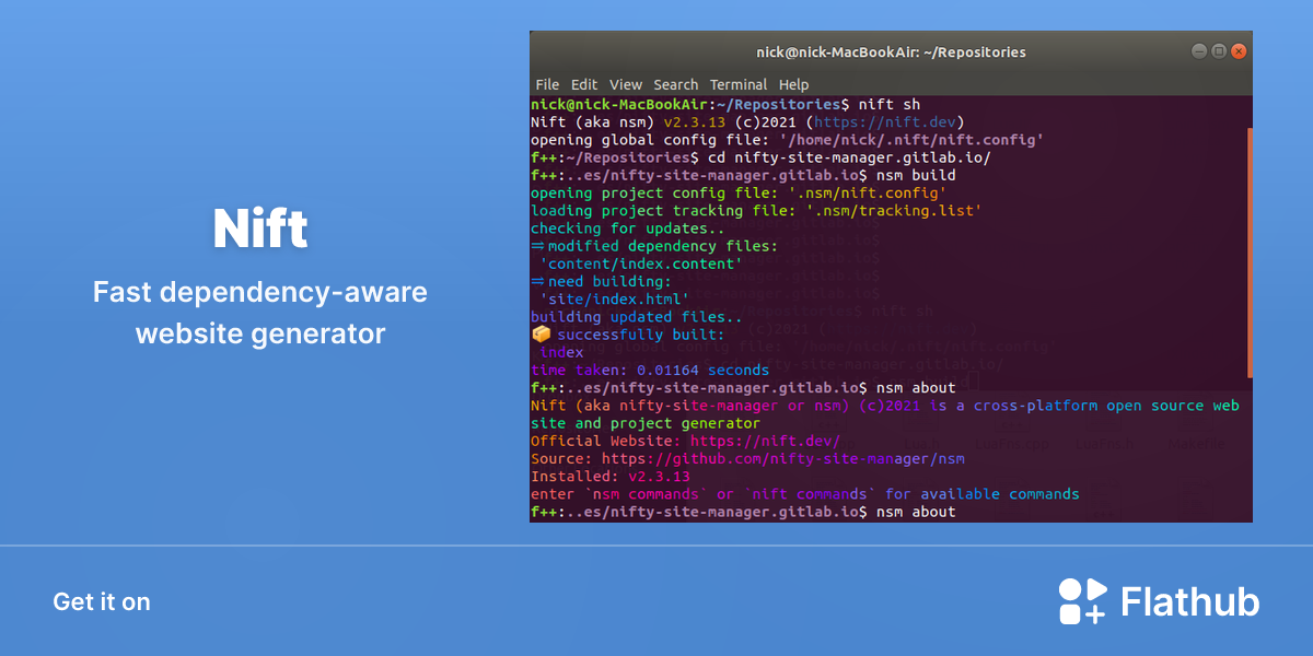 Install Nift on Linux | Flathub