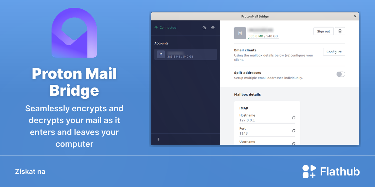 Nainstalovat aplikaci Proton Mail Bridge na Linux | Flathub