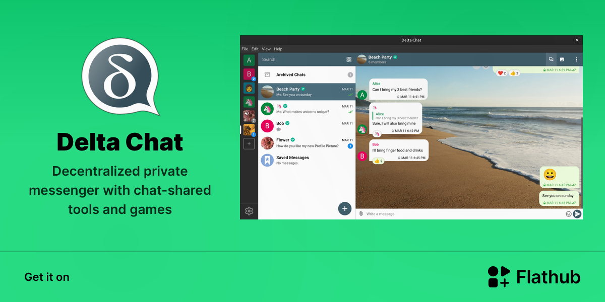 Install Delta Chat on Linux | Flathub