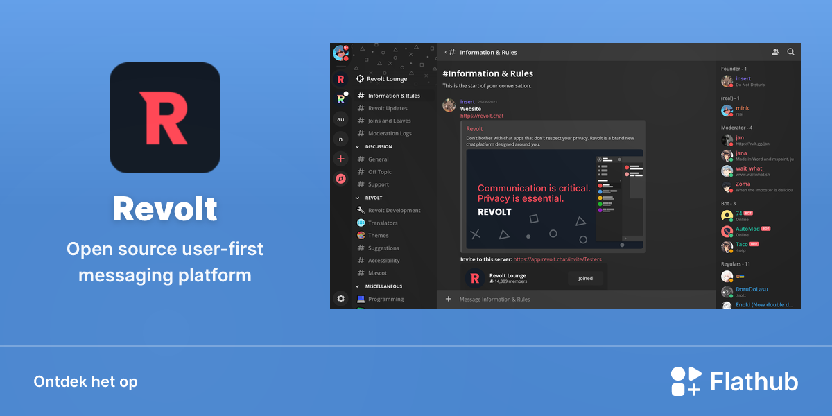 Installeer Revolt op Linux | Flathub