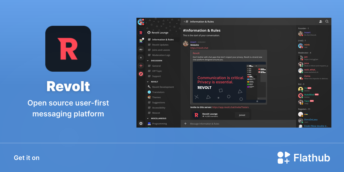 Install Revolt on Linux | Flathub