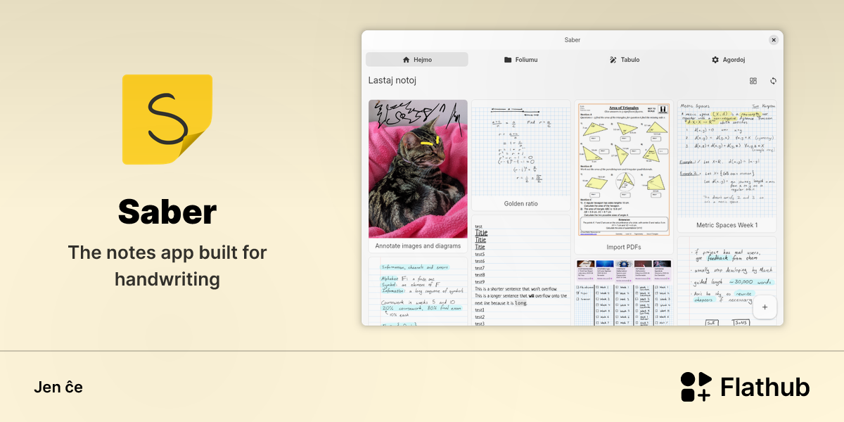 Instali Saber sur Linux | Flathub