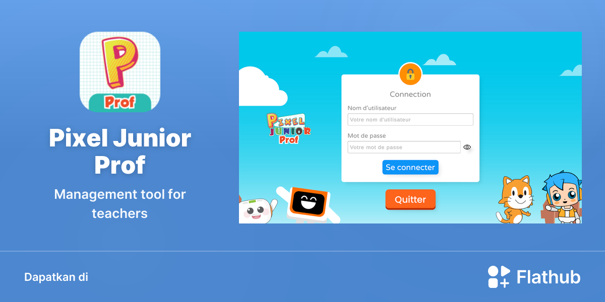 Memasang Pixel Junior Prof di Linux | Flathub