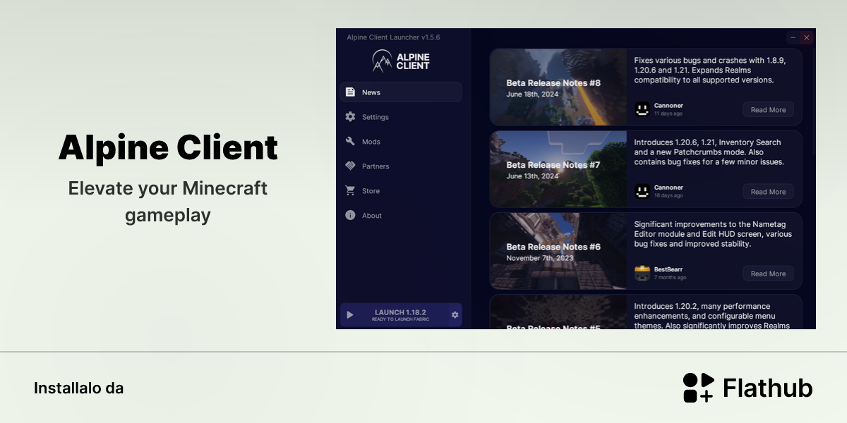 Installa Alpine Client su Linux | Flathub