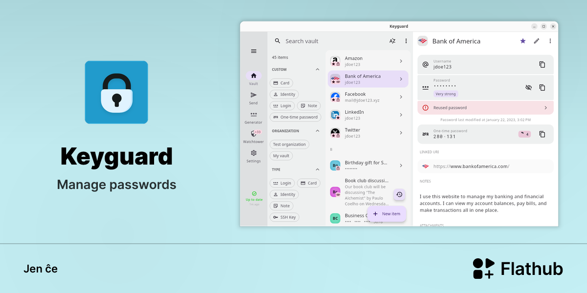 Instali Keyguard sur Linux | Flathub