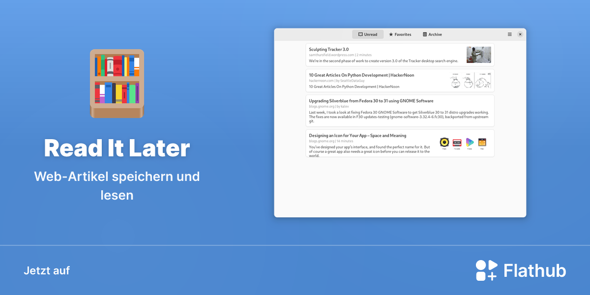 Read It Later auf Linux installieren | Flathub