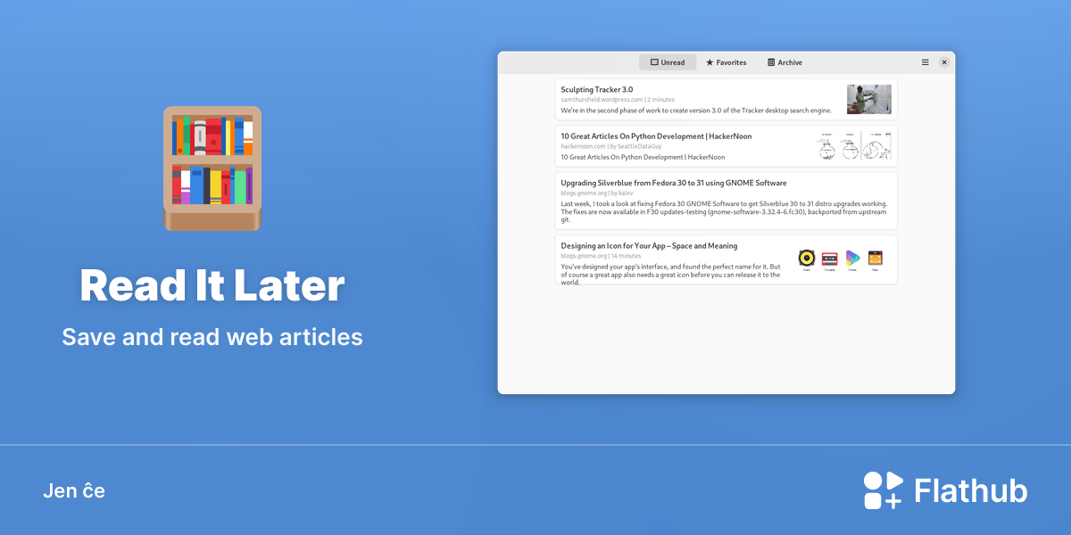 Instali Read It Later sur Linux | Flathub