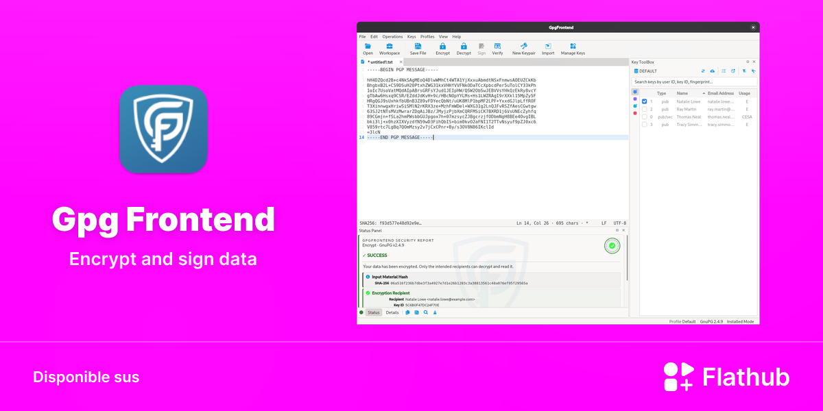 Installar Gpg Frontend sus Linux | Flathub