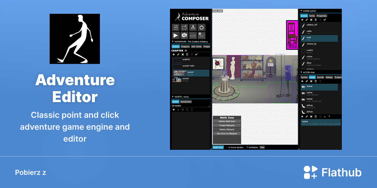 Zainstaluj Adventure Editor na Linuksie | Flathub