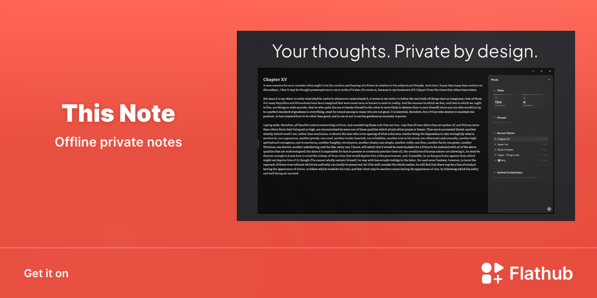 Install This Note on Linux | Flathub