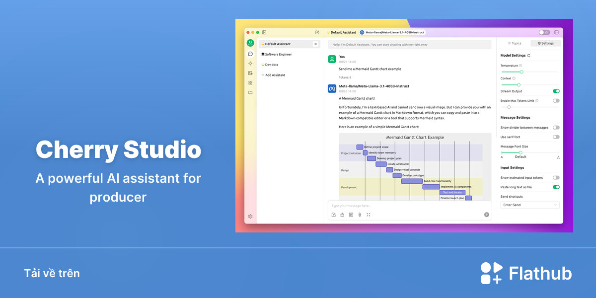 Cài đặt Cherry Studio trên Linux | Flathub