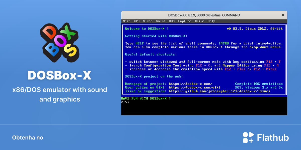 Instalar DOSBox-X no Linux | Flathub