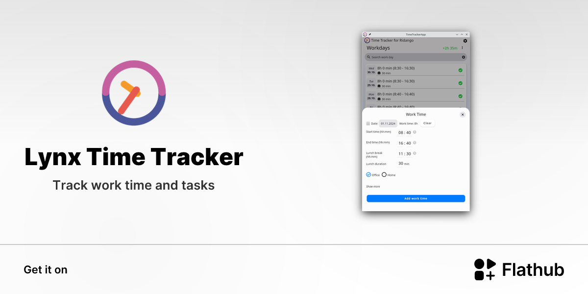 Install Lynx Time Tracker on Linux | Flathub