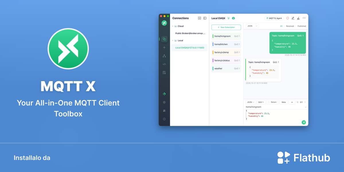 Installa MQTT X su Linux | Flathub
