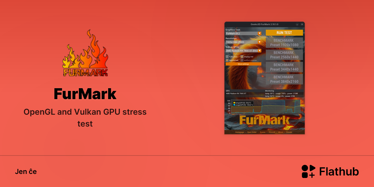 Instali FurMark sur Linux | Flathub