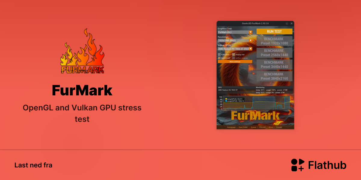 Installer FurMark på Linux | Flathub