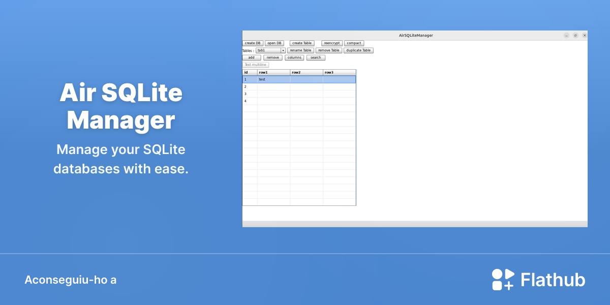 Instal·leu Air SQLite Manager a Linux | Flathub