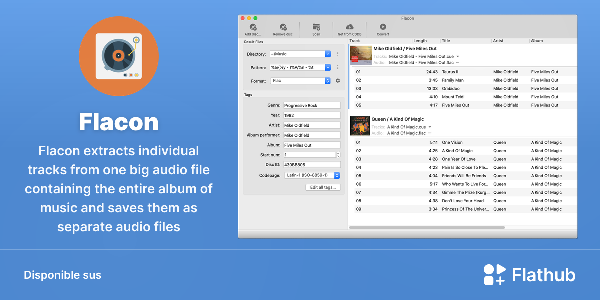 Installar Flacon sus Linux | Flathub