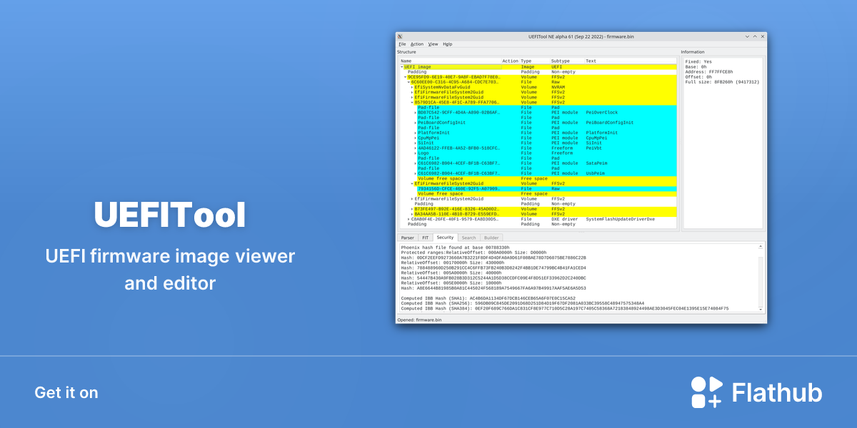 Install UEFITool on Linux | Flathub