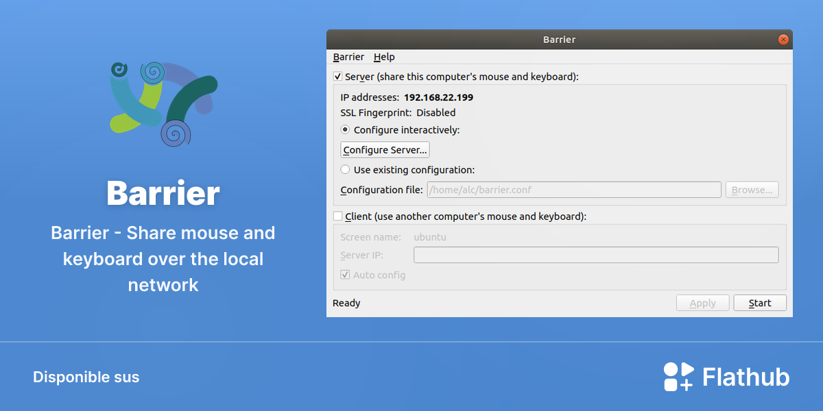 Installar Barrier sus Linux | Flathub
