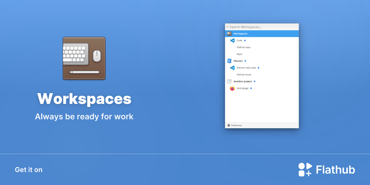 Install Workspaces on Linux | Flathub