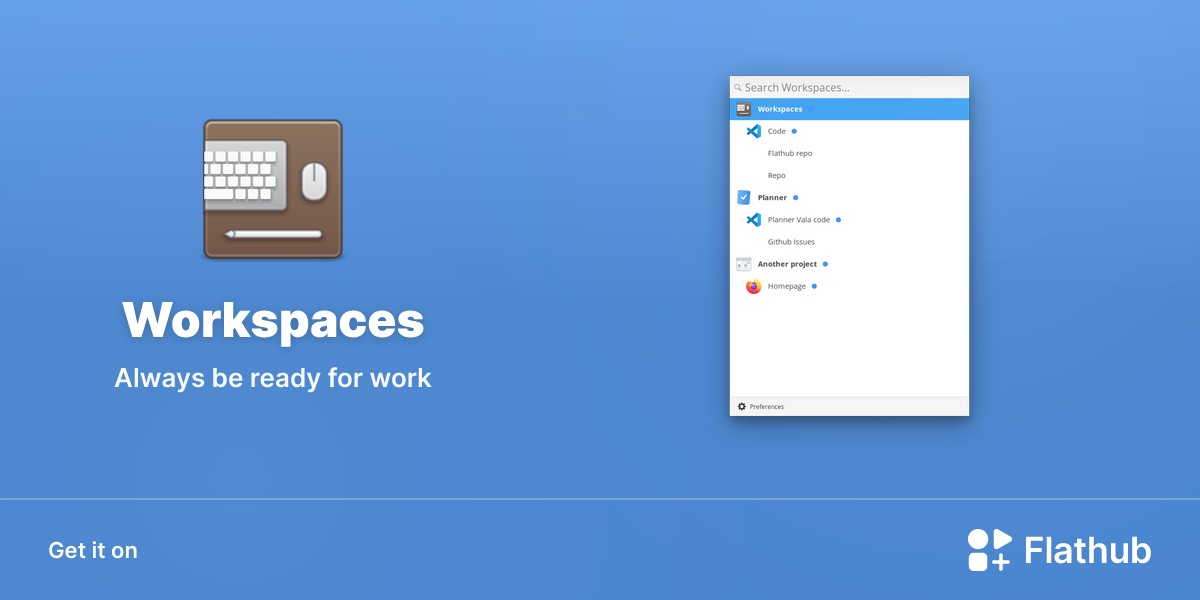 Install Workspaces on Linux | Flathub